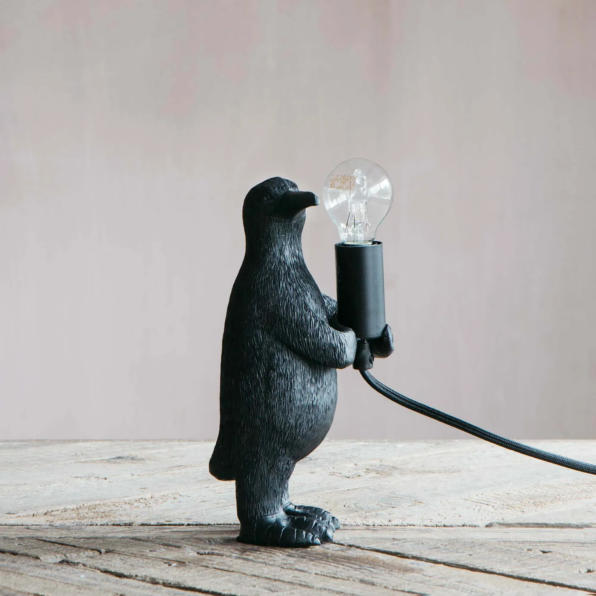 Perry Medium Penguin Lamp - Plastic