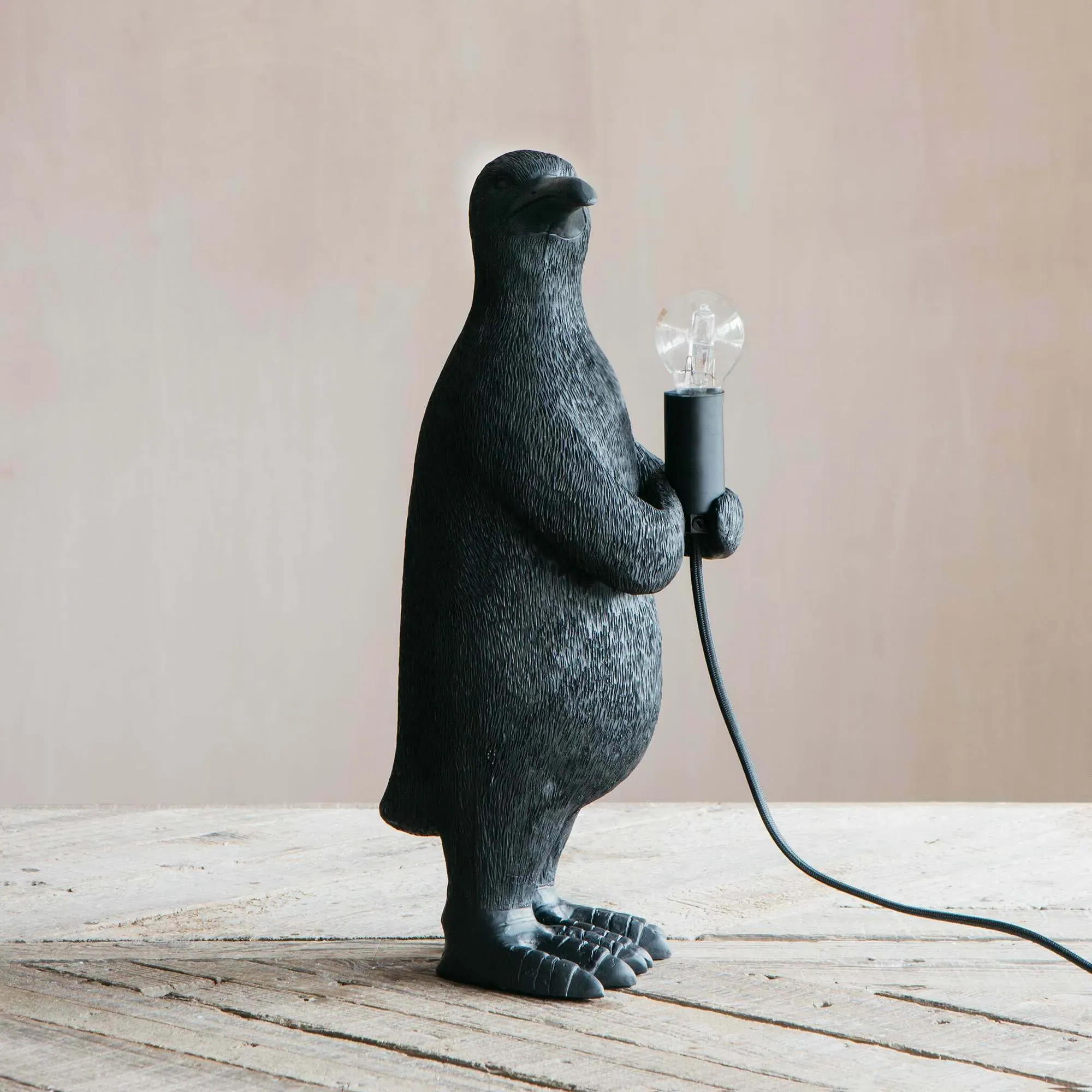Perry Medium Penguin Lamp - Plastic