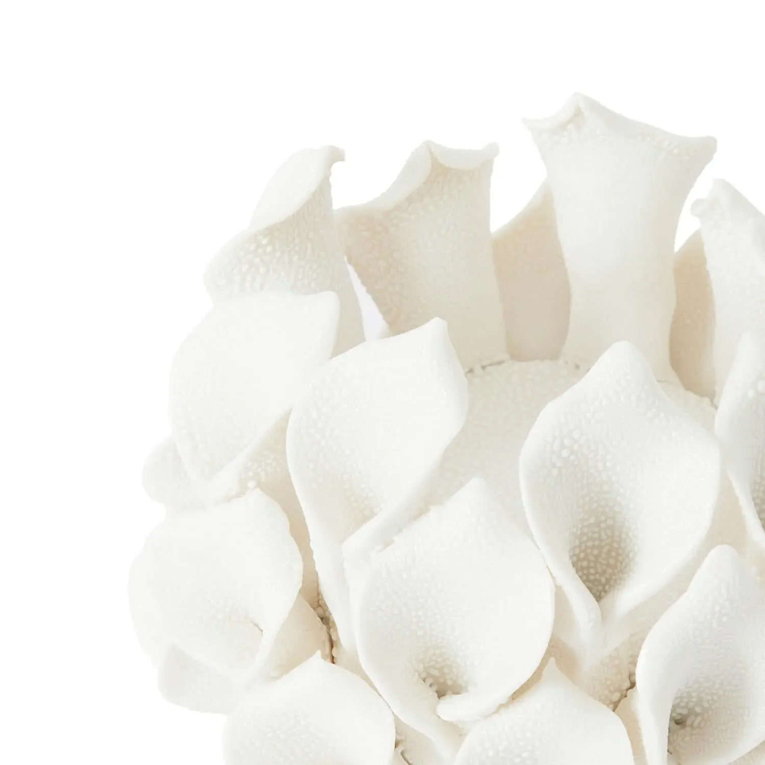 Petal Coral Tealight Holder - Off-White, Porcelain