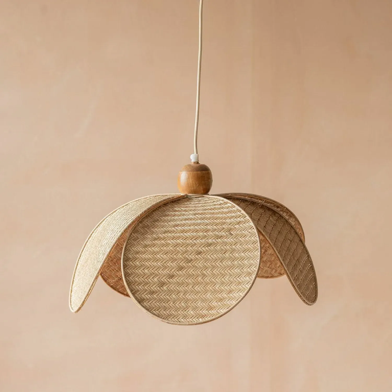 Petal Rattan Pendant Light - Natural