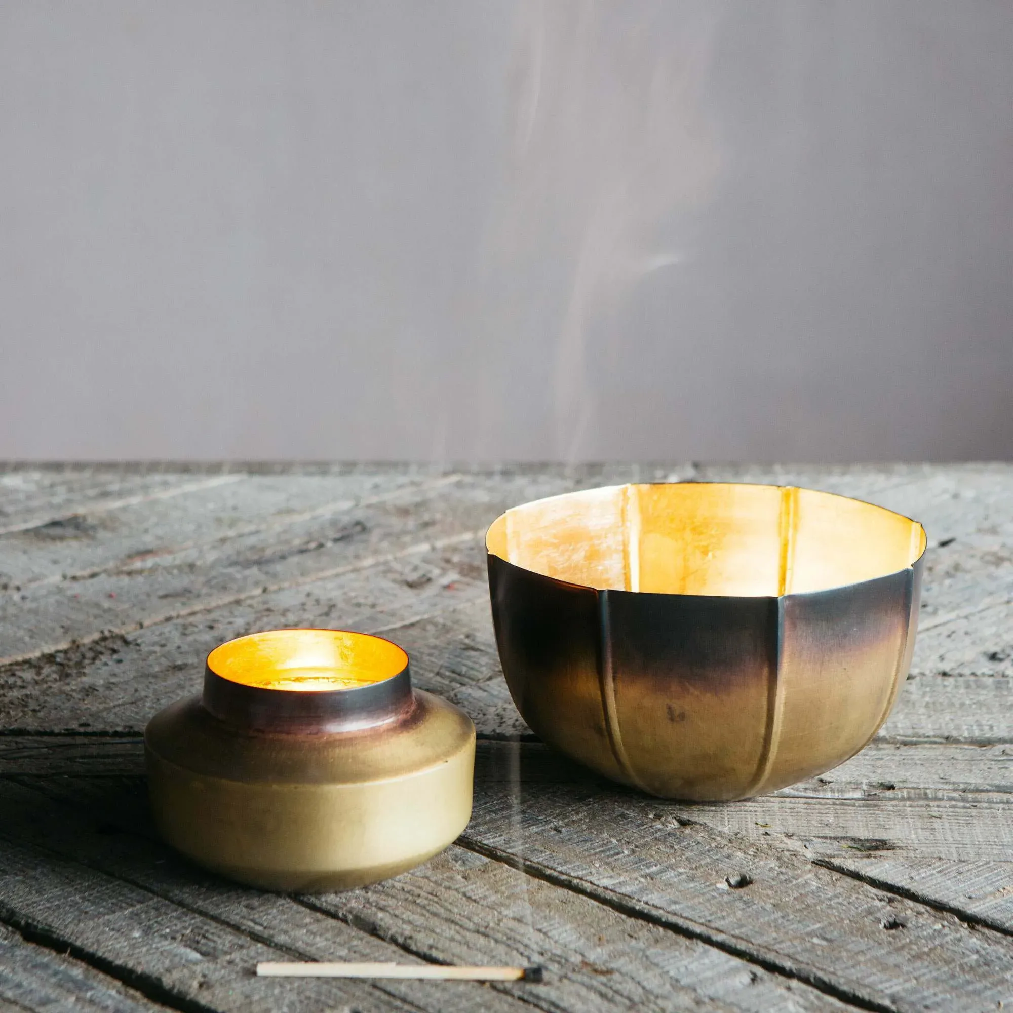 Petal Tea Light Holder - Brass, Iron