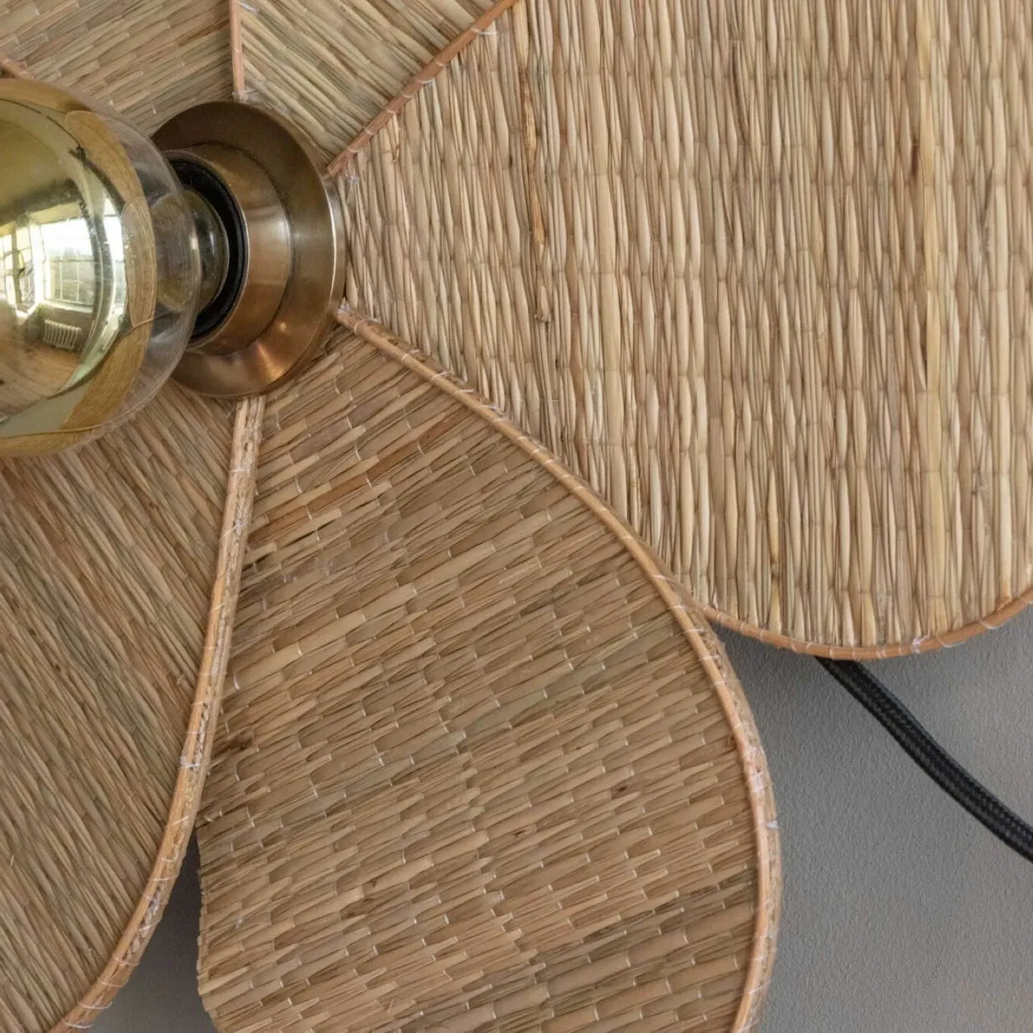Petal Wall Lamp - Natural, Wicker