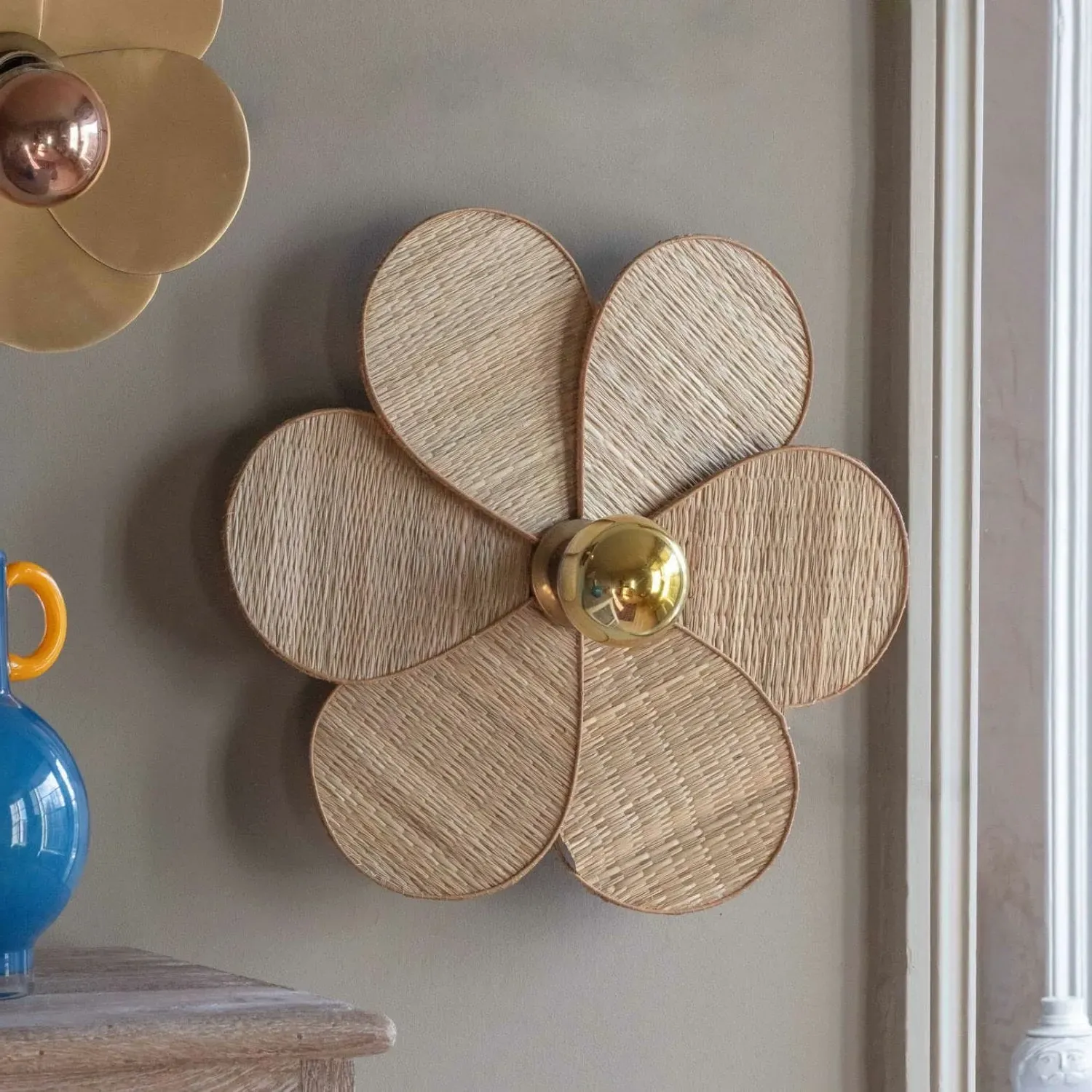 Petal Wall Lamp - Natural, Wicker image