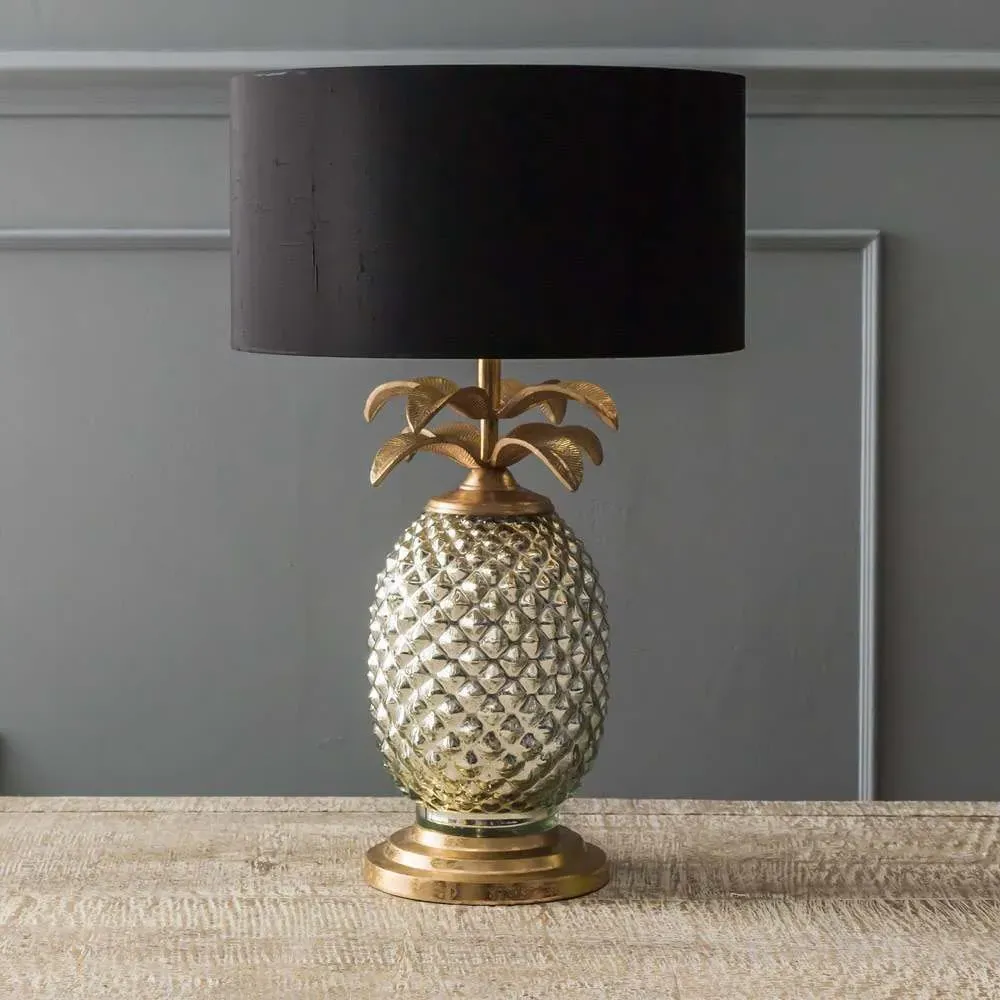 Pineapple Table Lamp - Silver, Aluminium