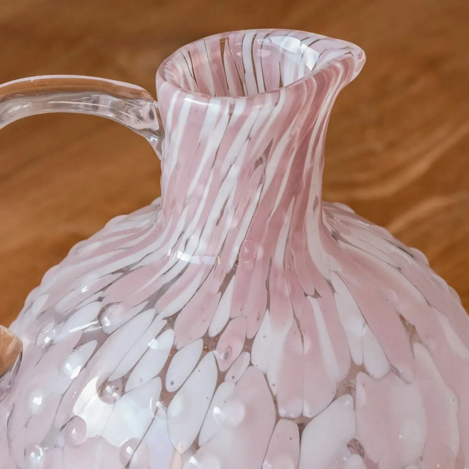 Pink Speckle Glass Pitcher - Pink, Glass