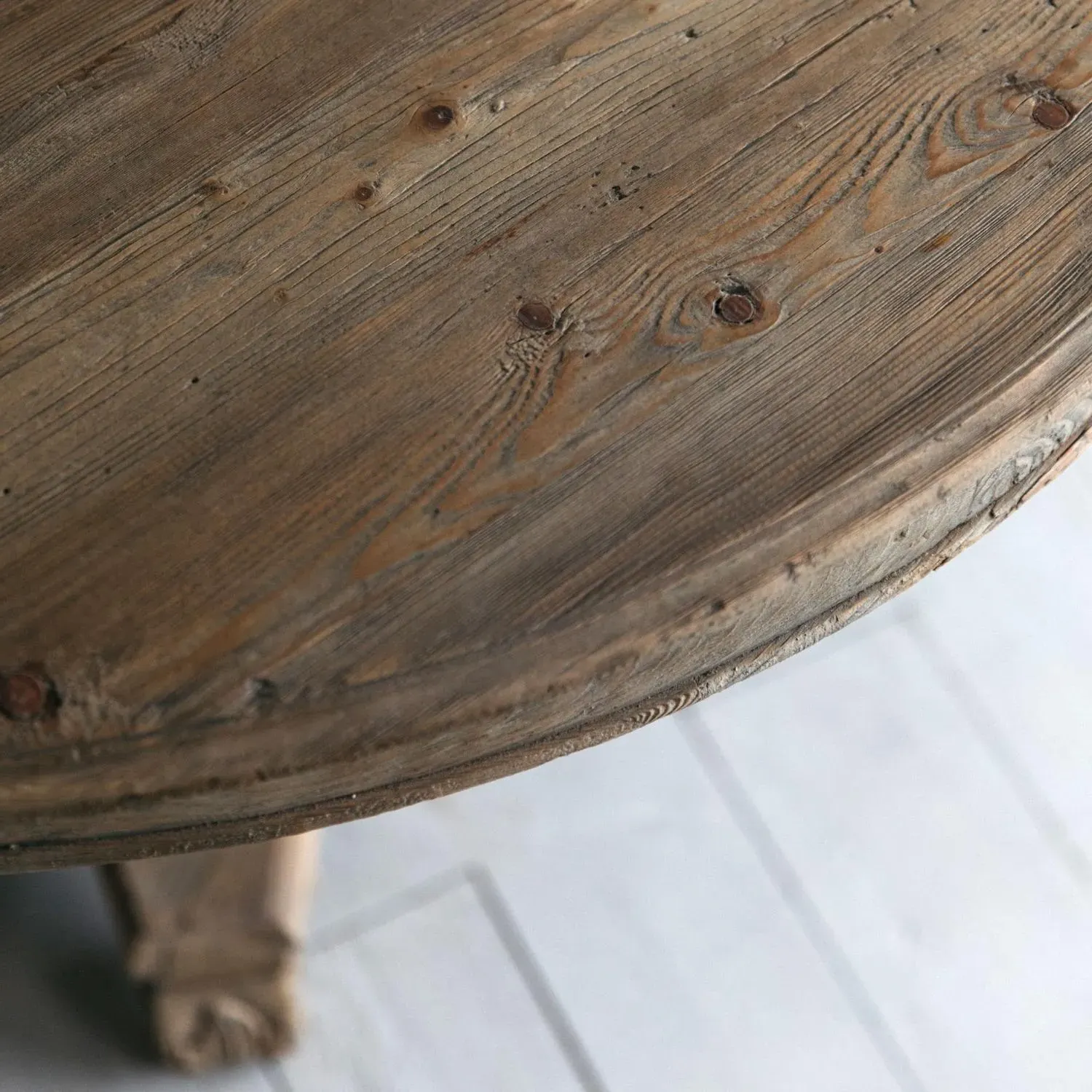 Pioneer 4-Seater Round Dining Table - Reclaimed Pine