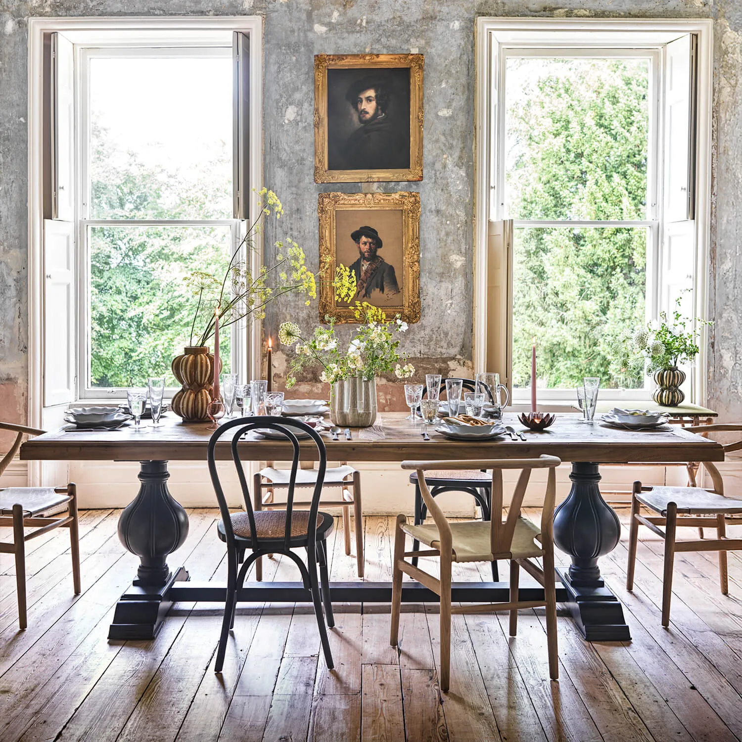 Porter 10 Seater Dining Table - Natural, Elm