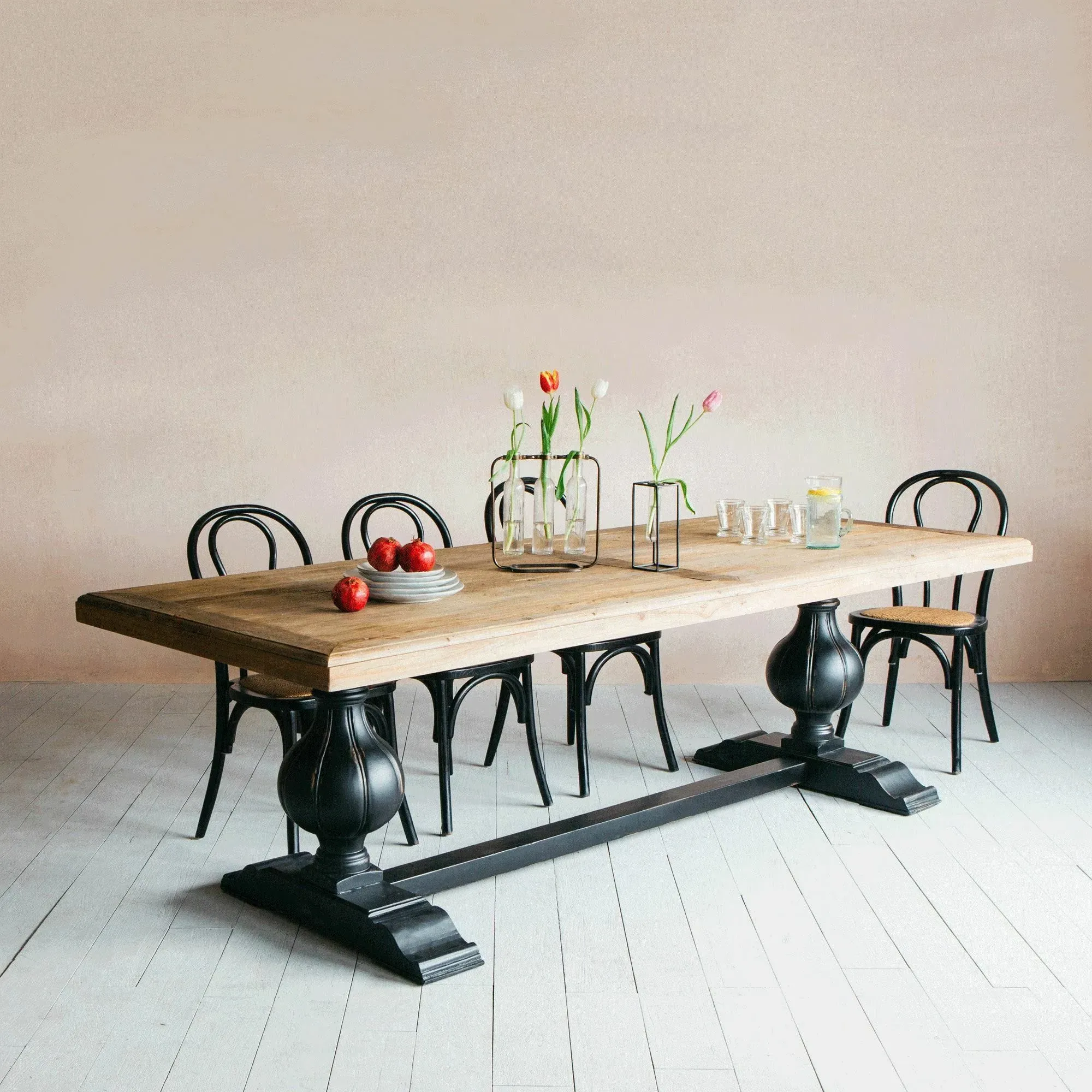 Porter 10 Seater Dining Table - Natural, Elm