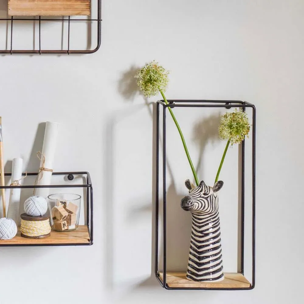 Portrait Frame Shelf - Black, Wood