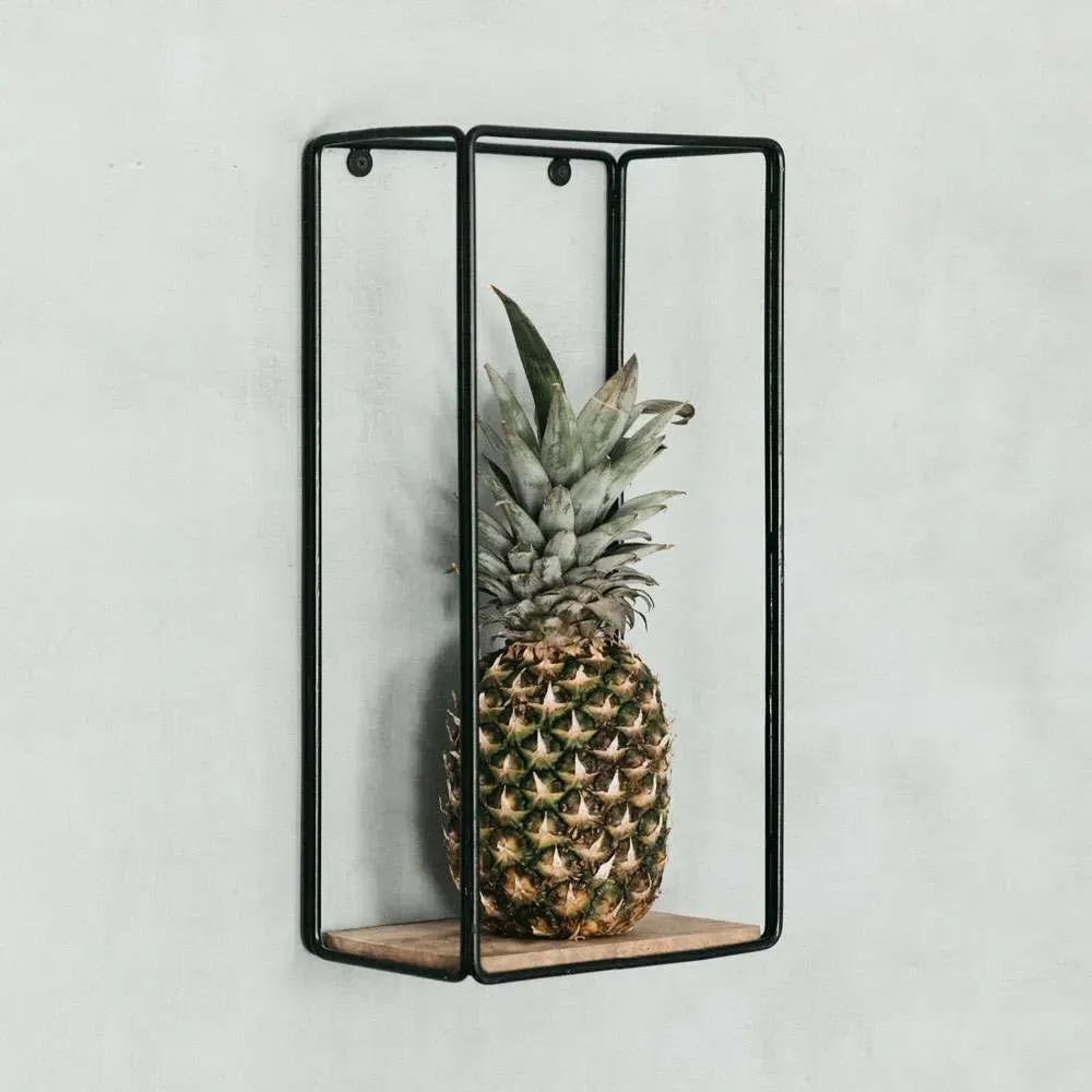 Portrait Frame Shelf - Black, Wood