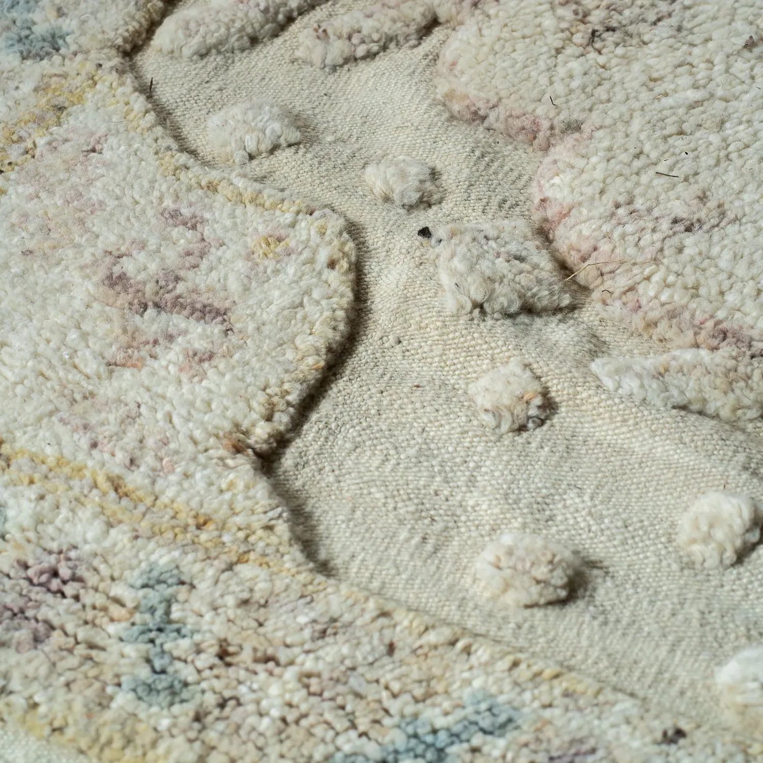 Posey Knotted Wool Rug - Beige, Wool