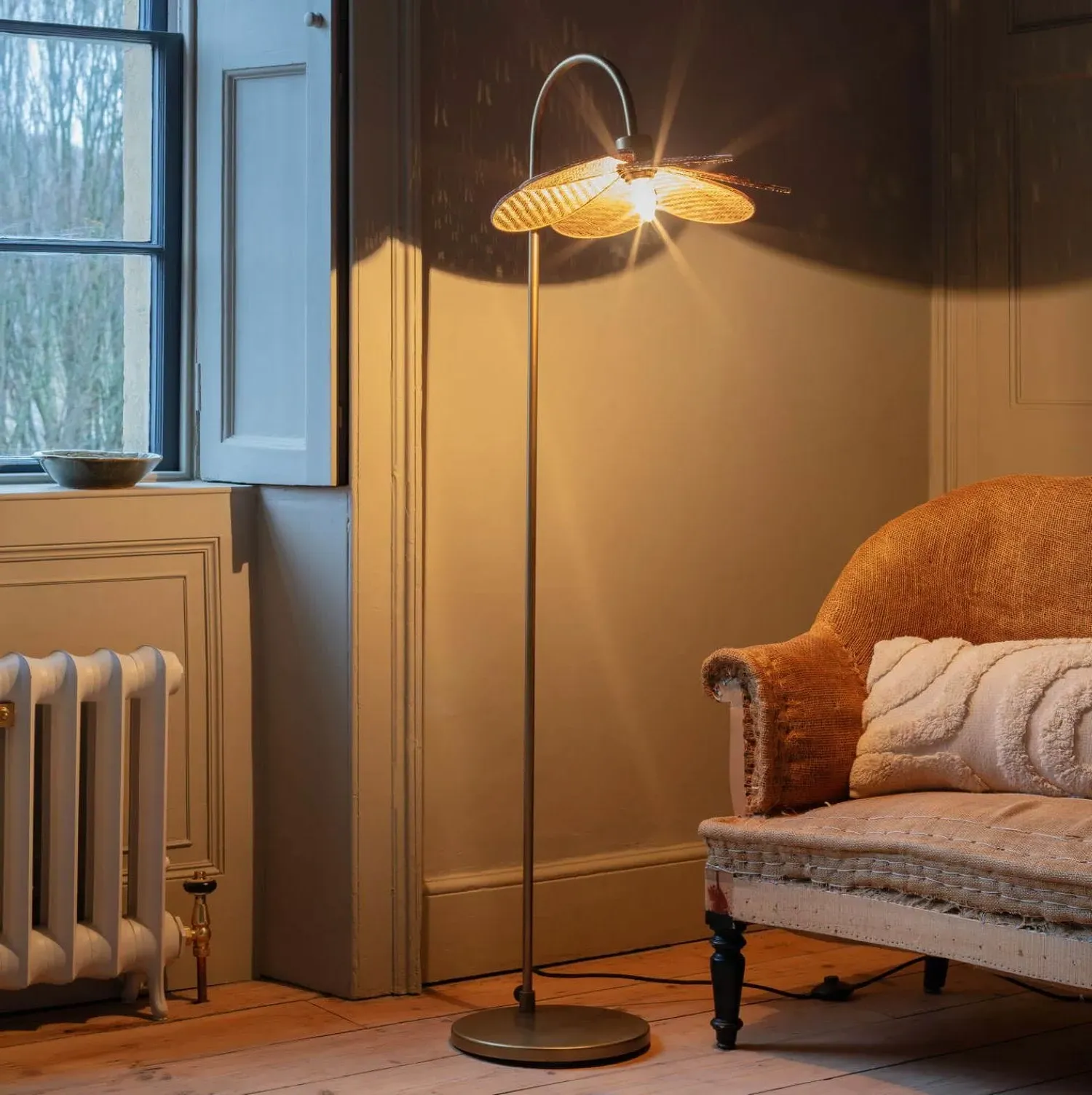 Primrose Floor Lamp - Wicker