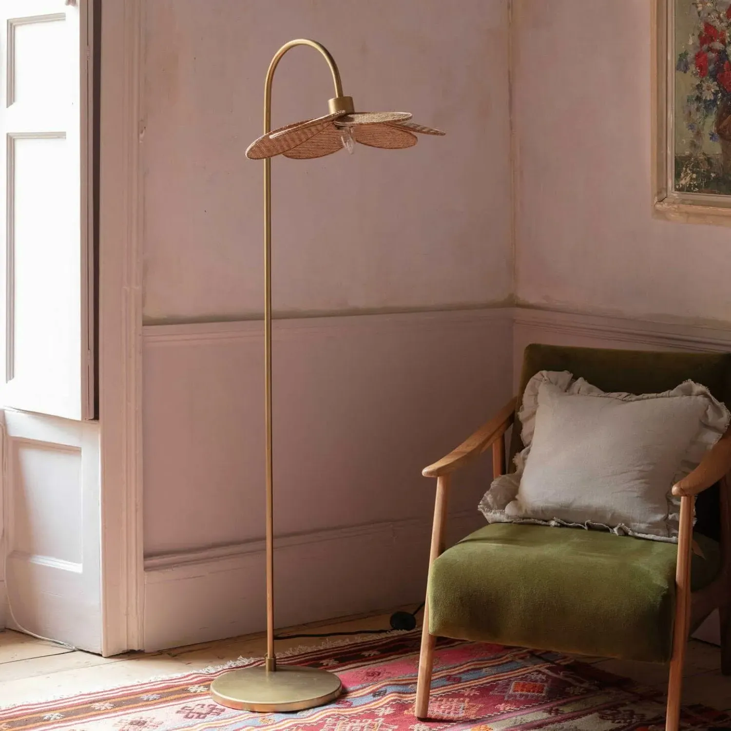 Primrose Floor Lamp - Wicker image