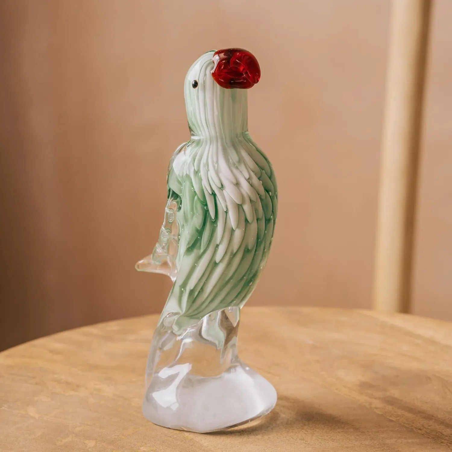 Priya the Parrot Glass Ornament - Clear Glass