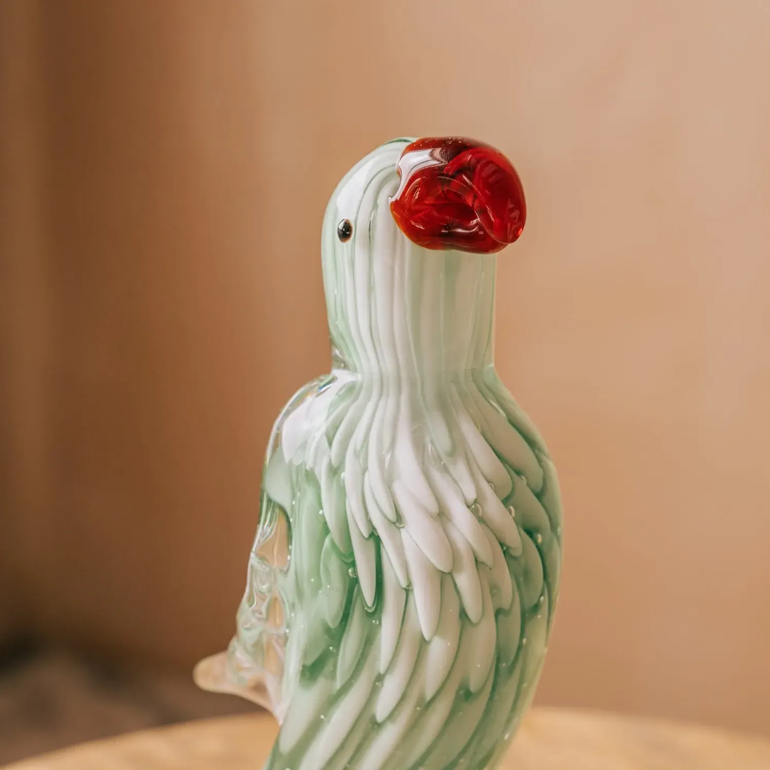 Priya the Parrot Glass Ornament - Clear Glass
