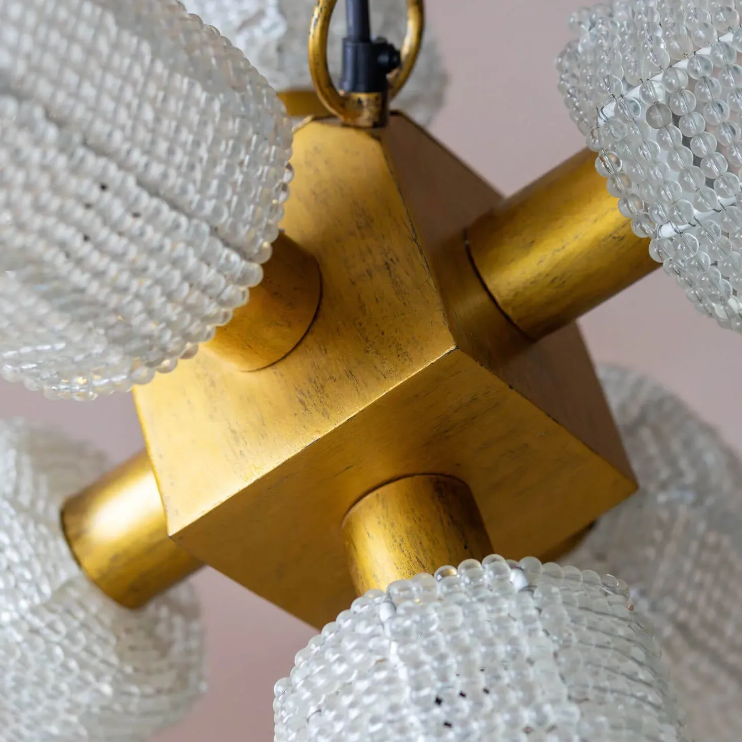 Prospero Beaded Pendant Light - Gold