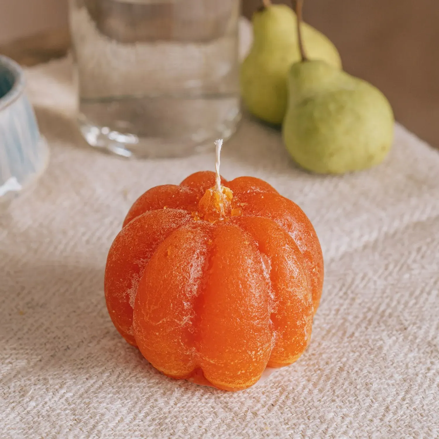 Pumpkin Candle - Orange, Paraffin Wax