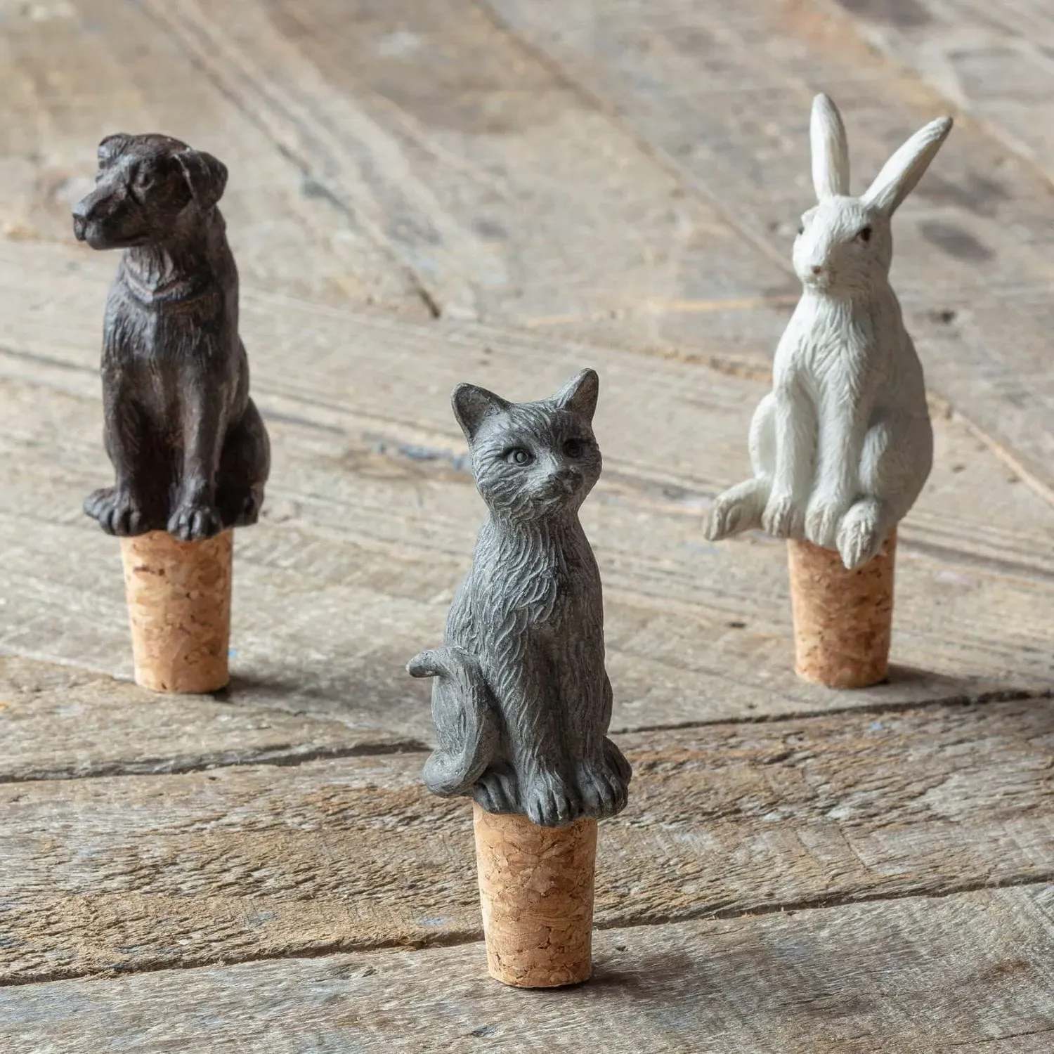 Rabbit Cork Bottle Stopper - Metal