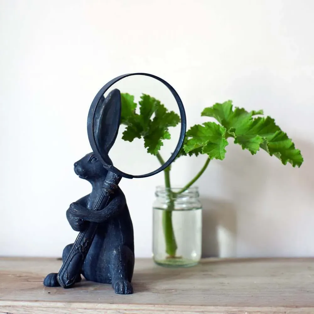 Rabbit Magnifying Glass - Black image