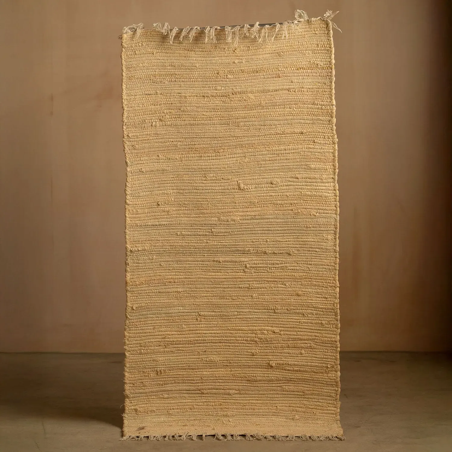 Rag Rug Floor Runner - Natural, Cotton