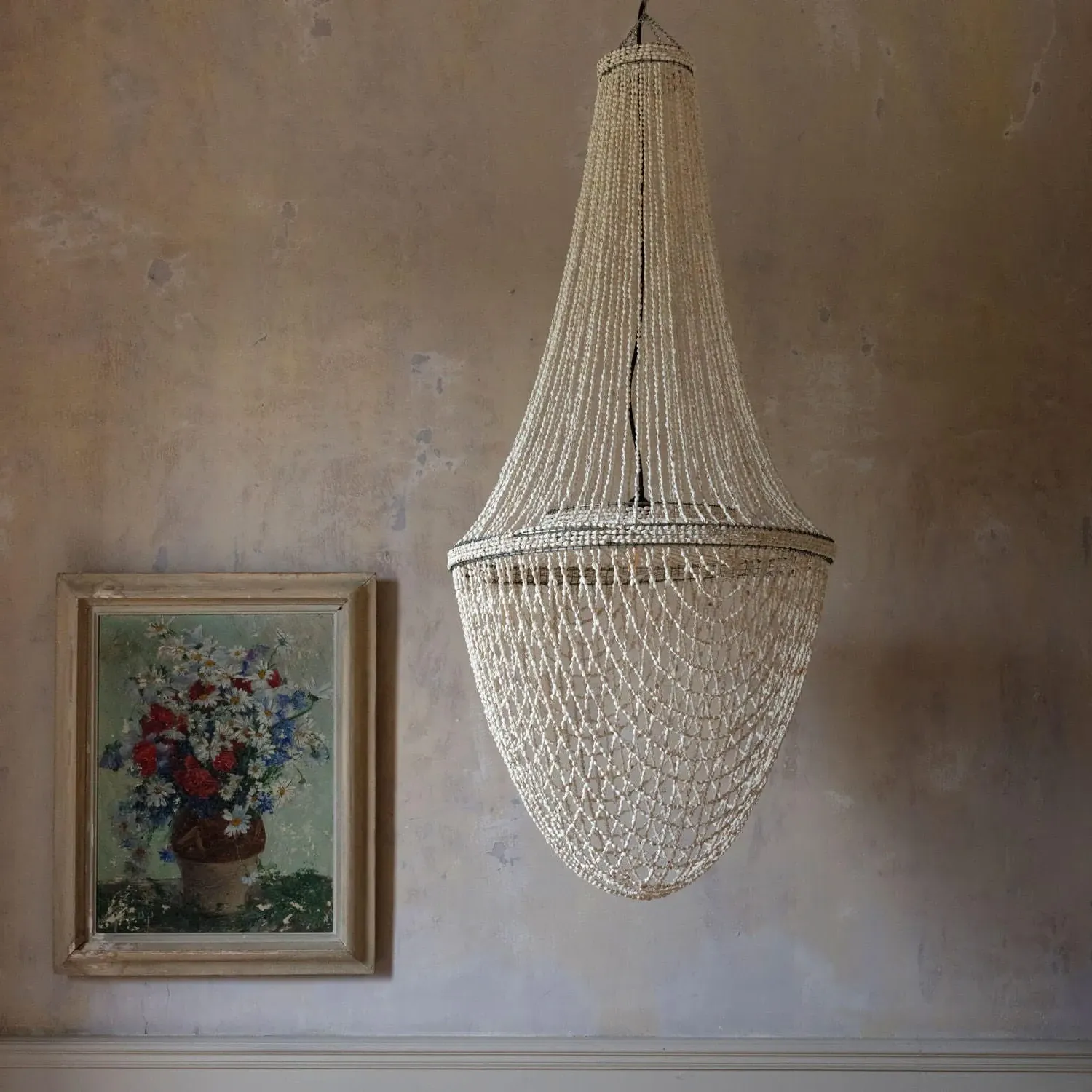 Rani Shell Beaded Lampshade - Natural