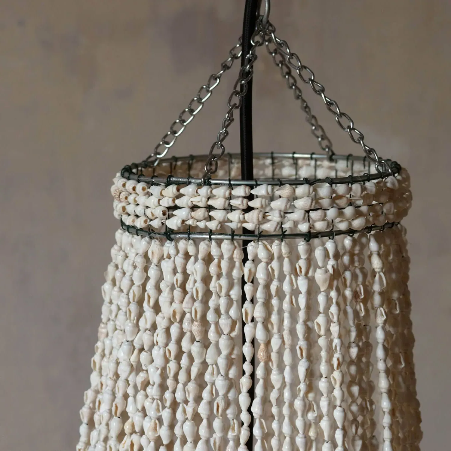 Rani Shell Beaded Lampshade - Natural