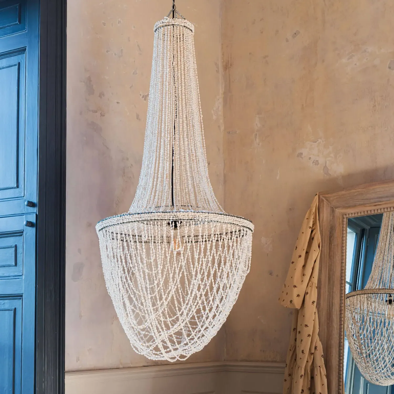 Rani Shell Beaded Lampshade - Natural image