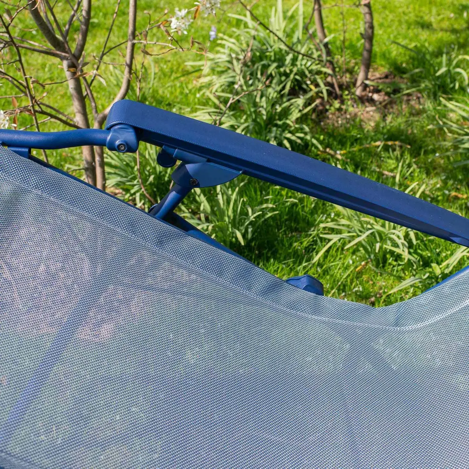 Reclining Garden Chair - Indigo Blue, Canvas