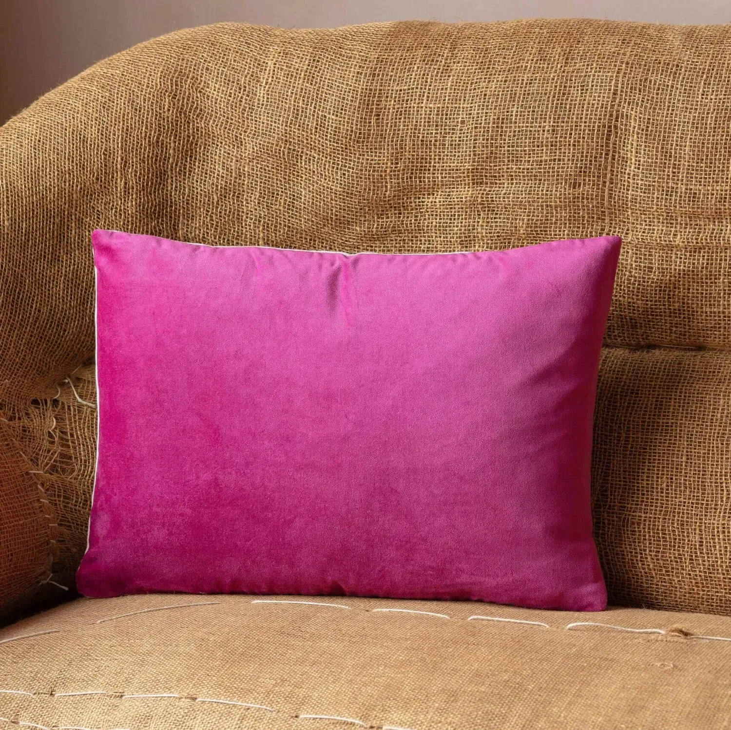 Rectangular Cushion - Dusty Rose, Velvet