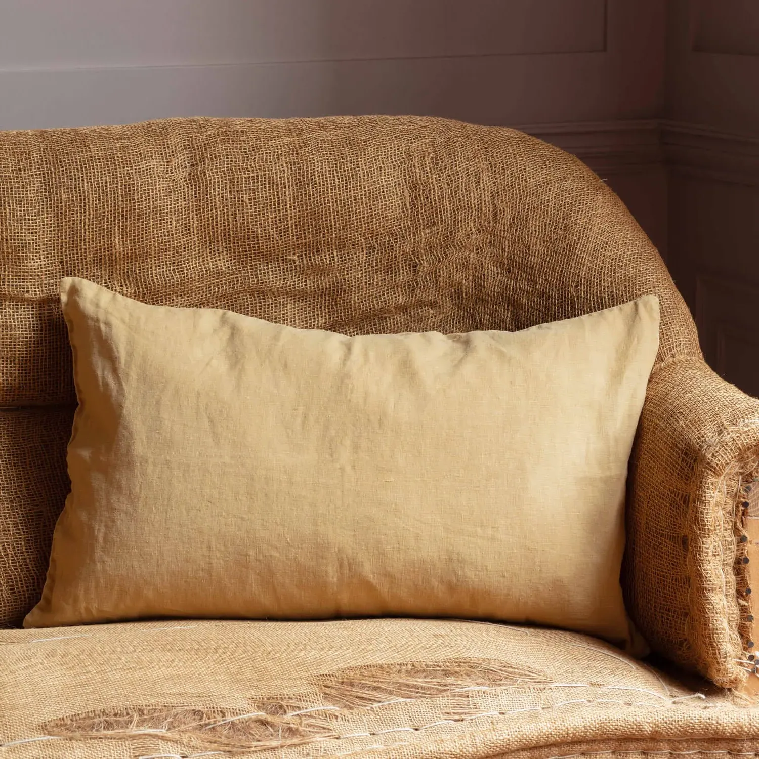 Rectangular Cushion - Fog Grey, Linen