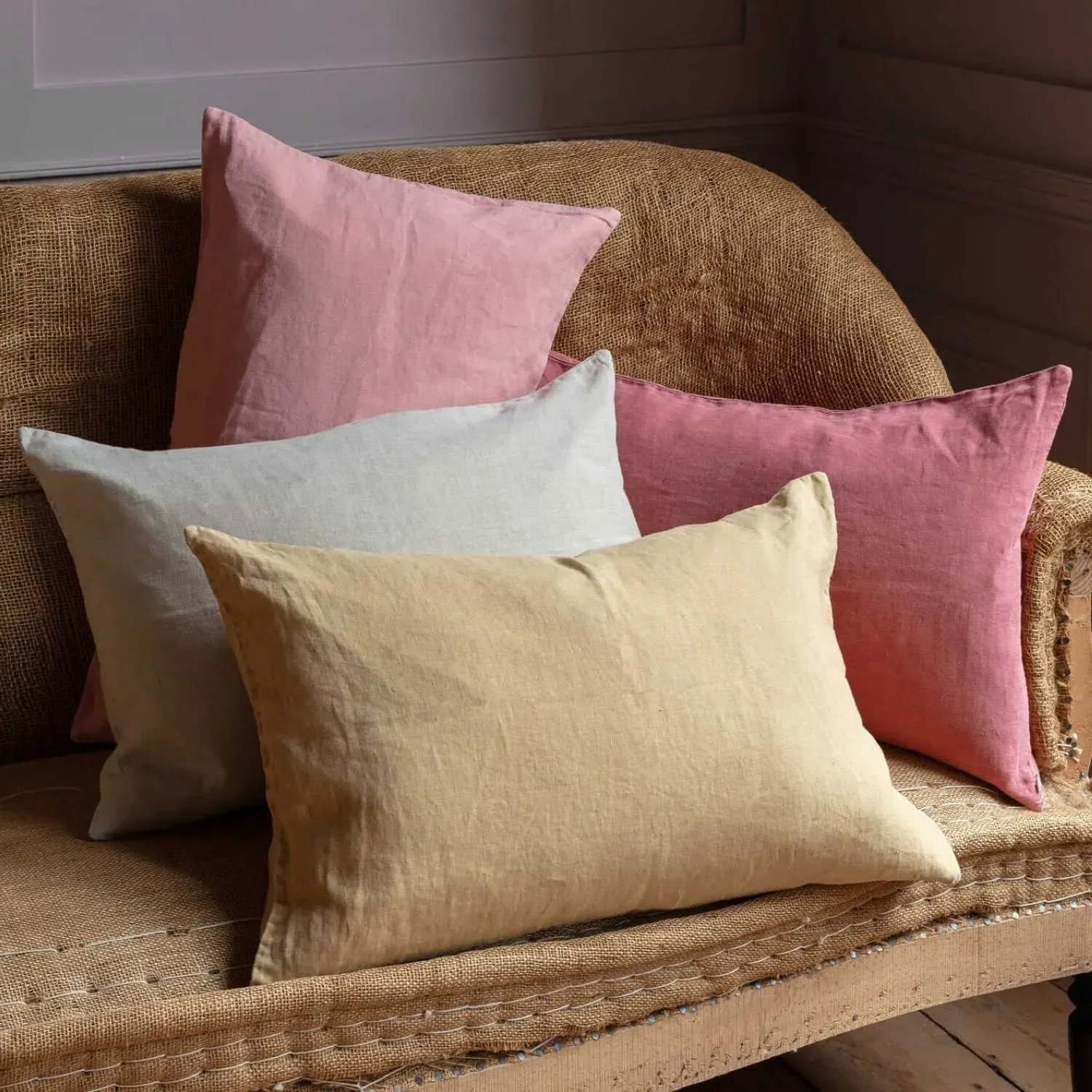 Rectangular Cushion - Fog Grey, Linen image