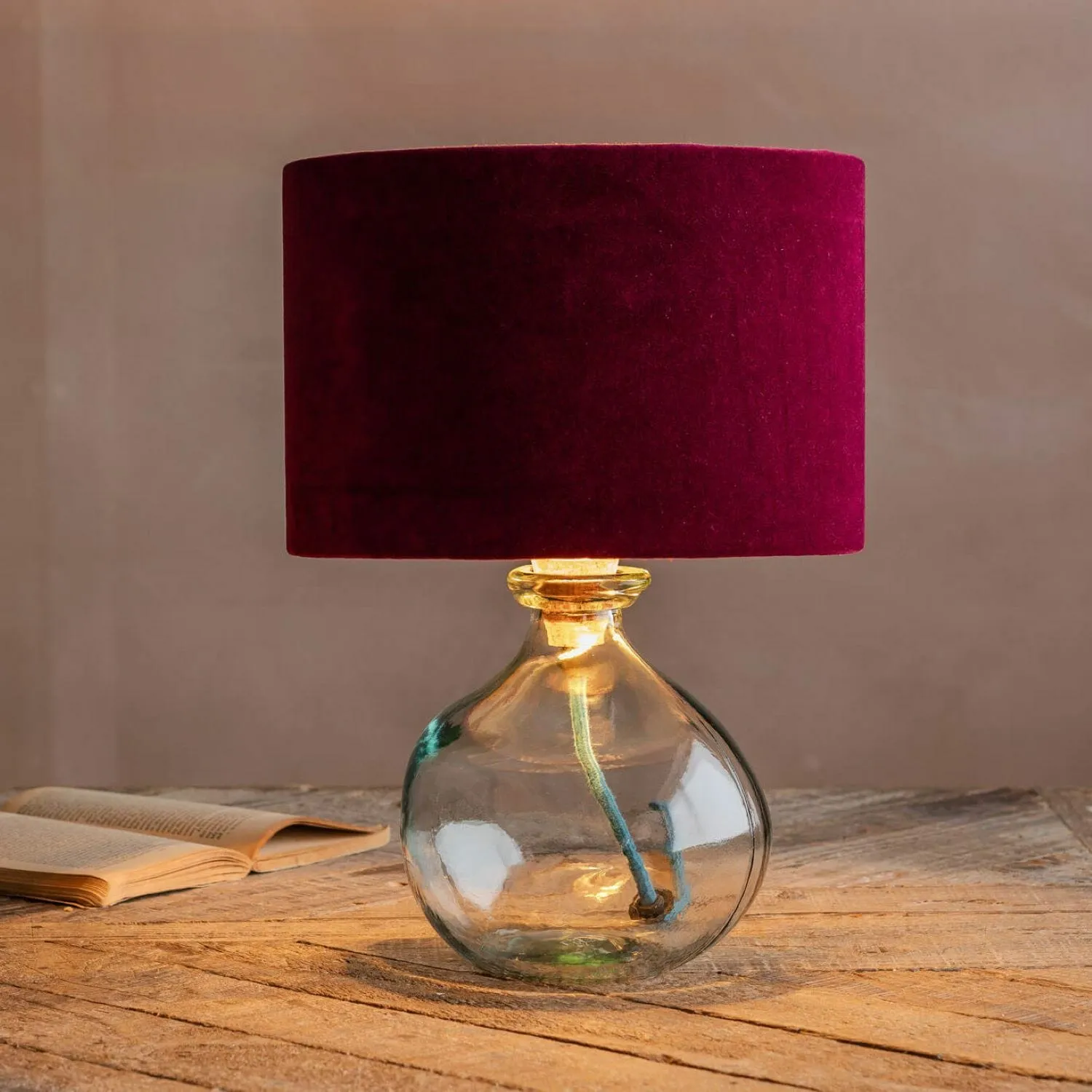 Recycled Glass Table Lamp - Clear