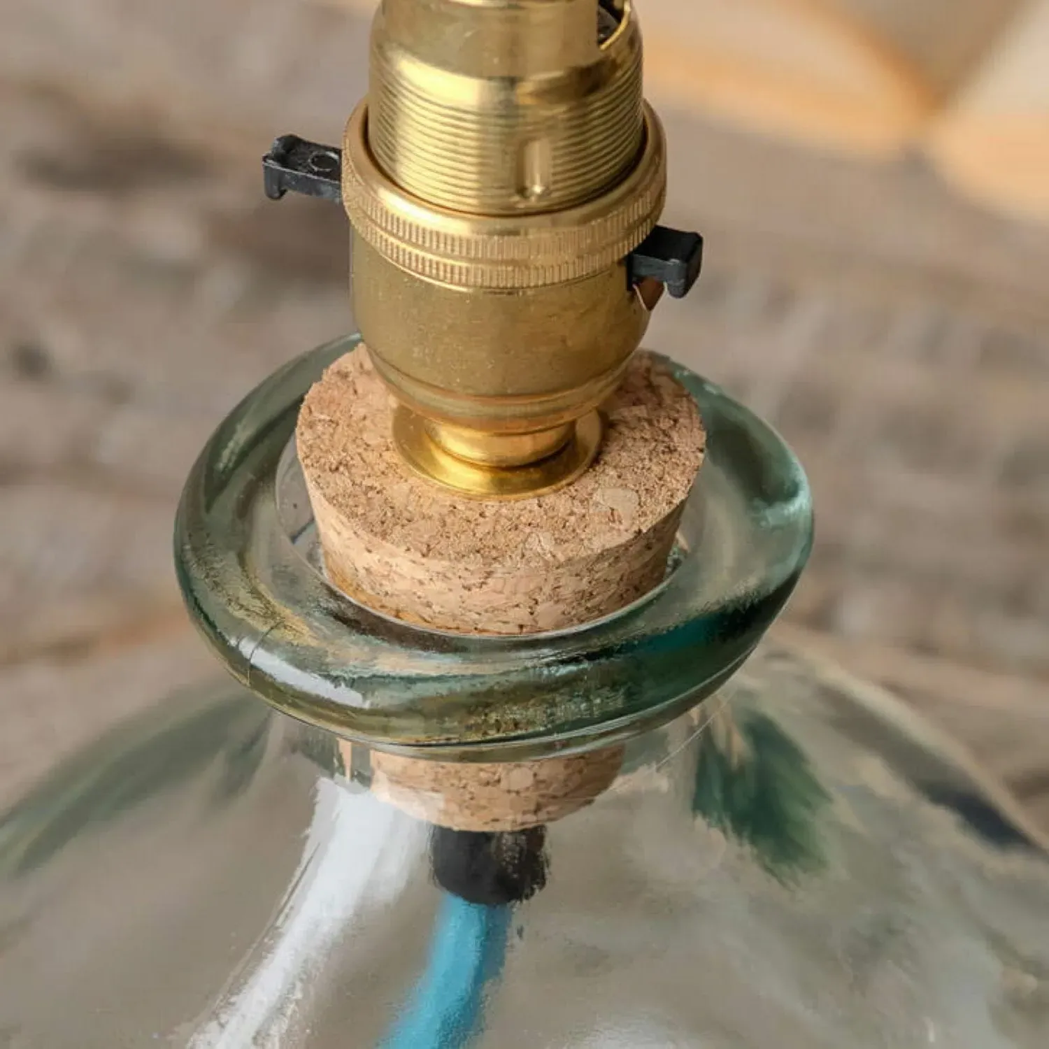 Recycled Glass Table Lamp - Clear