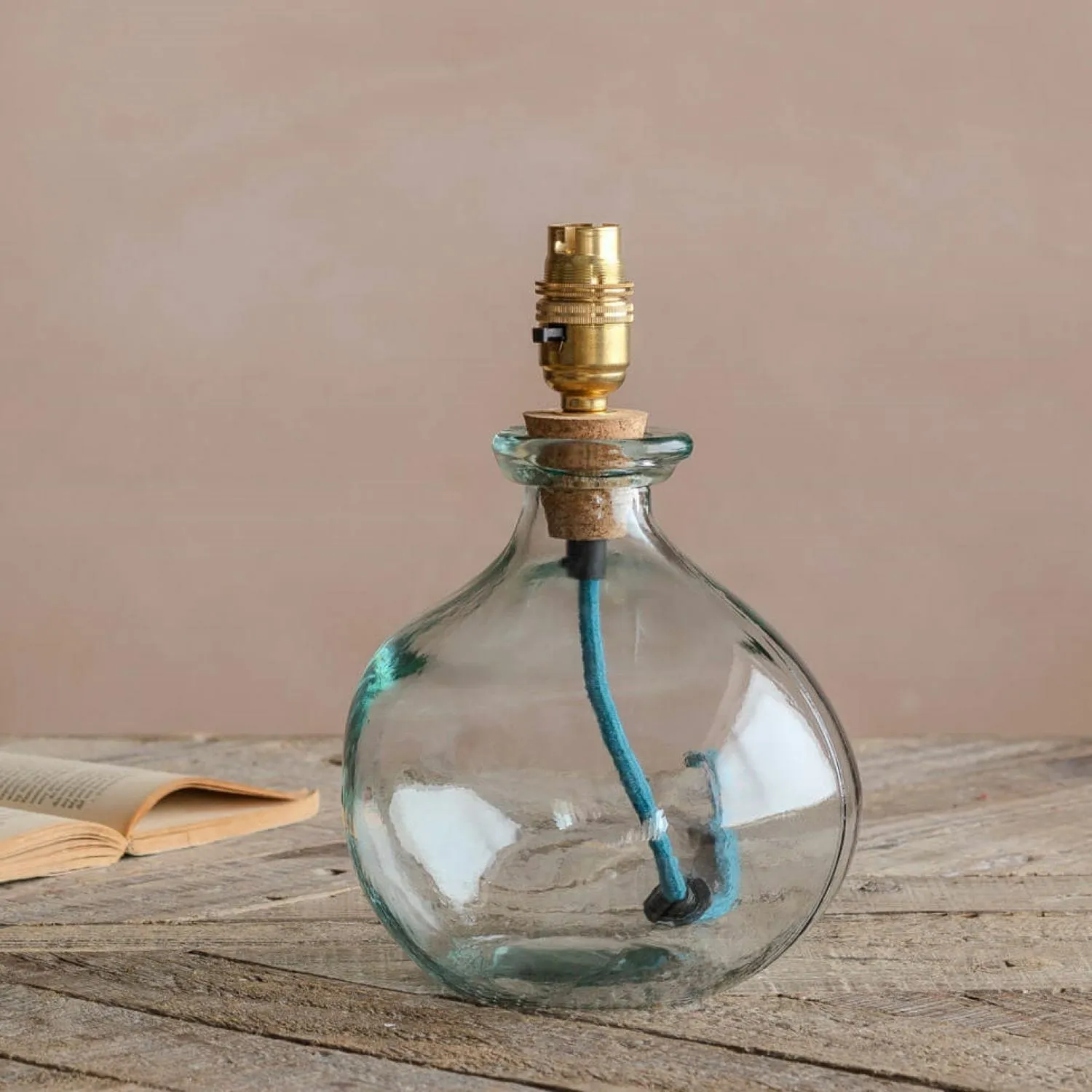 Recycled Glass Table Lamp - Clear