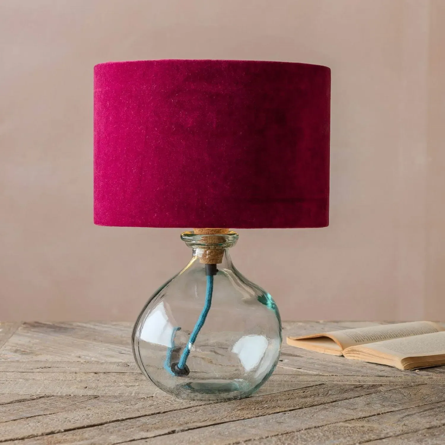 Recycled Glass Table Lamp - Clear image