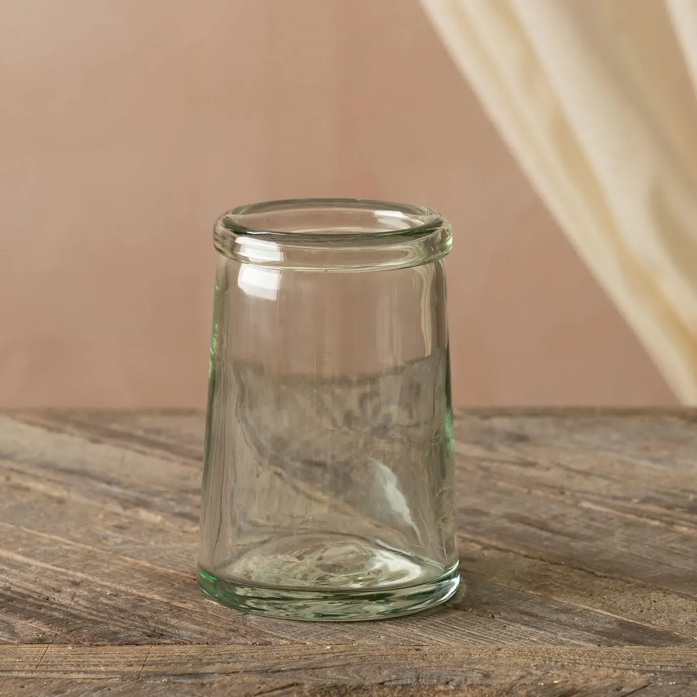 Recycled Glass Tulip Vase - Clear