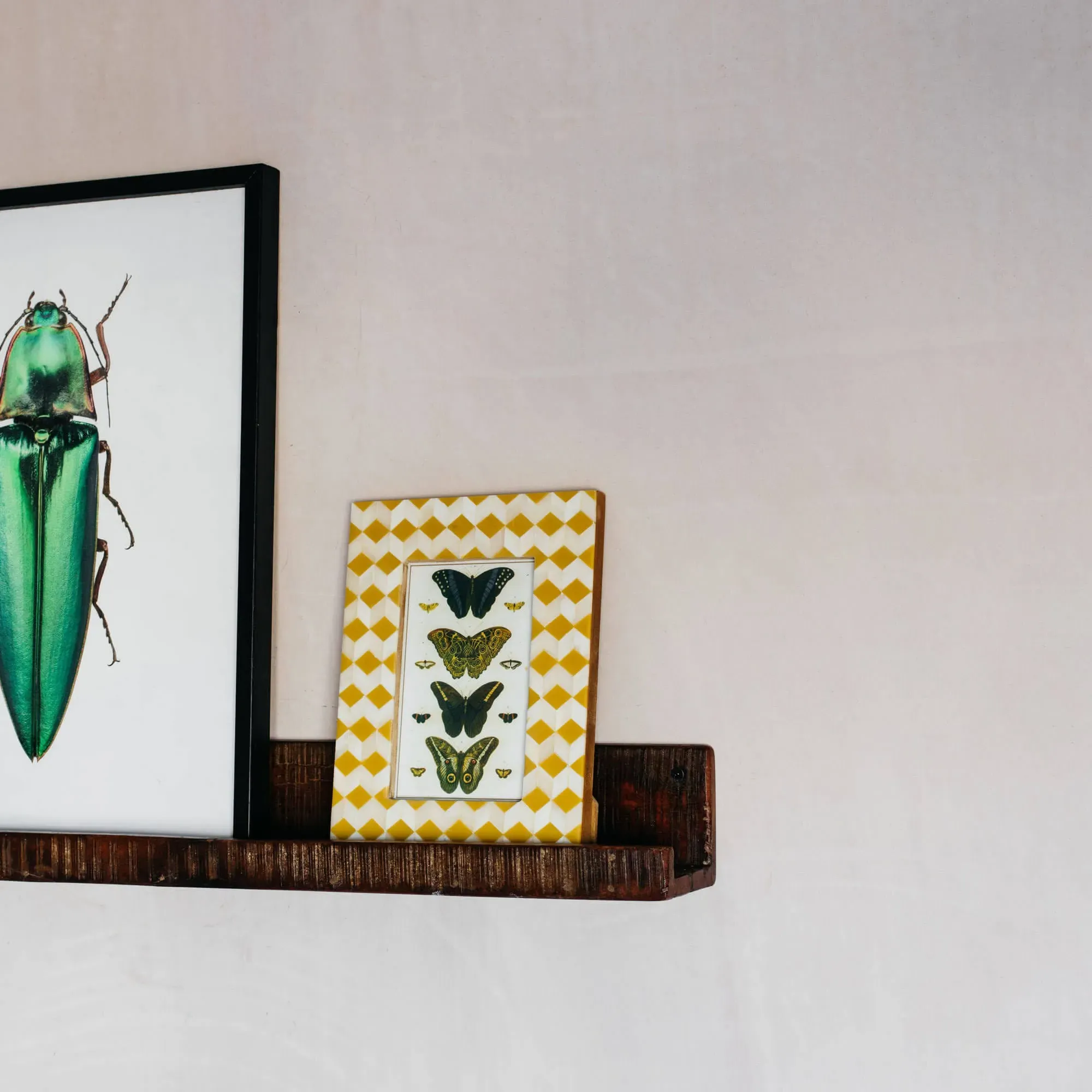 Recycled Wood Photo Shelf - Dark