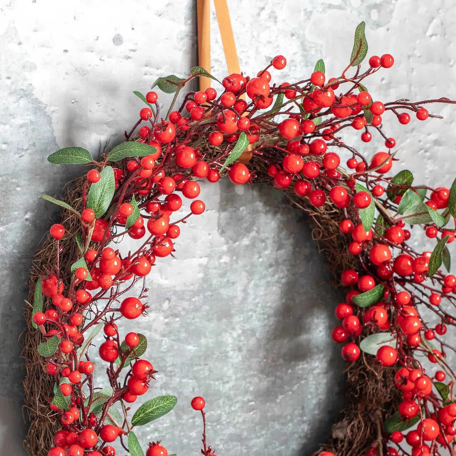 Red Berries Christmas Wreath - Red