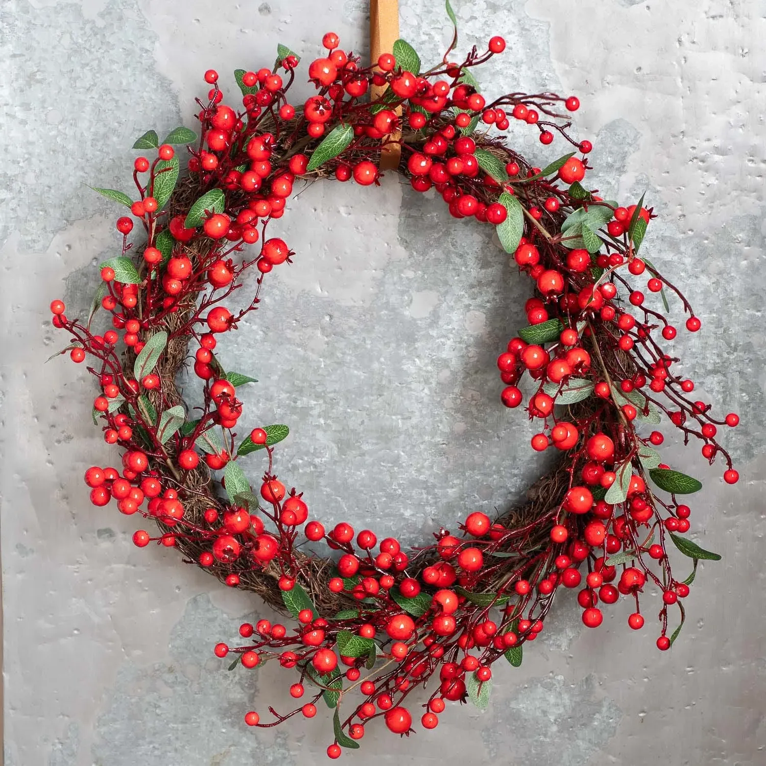 Red Berries Christmas Wreath - Red