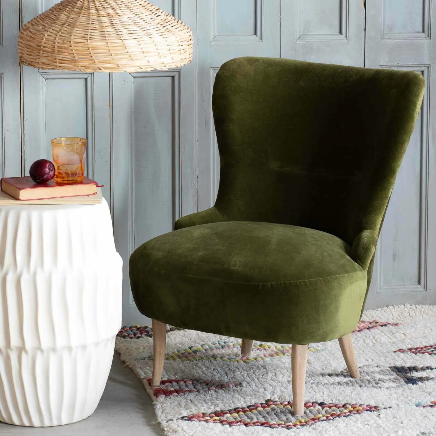 Ree Ikat Cocktail Chair - Mango Wood