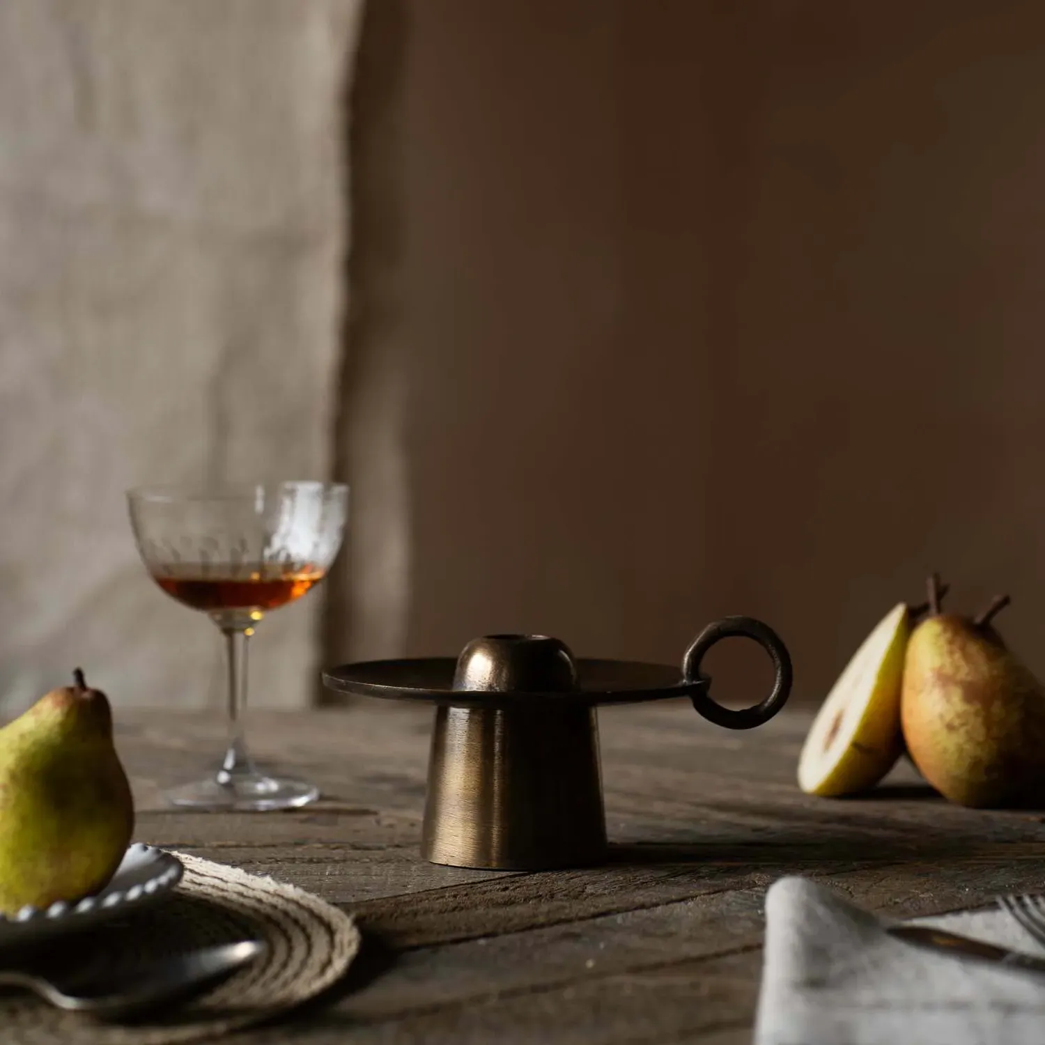 Rest Candle Holder - Gold, Metal