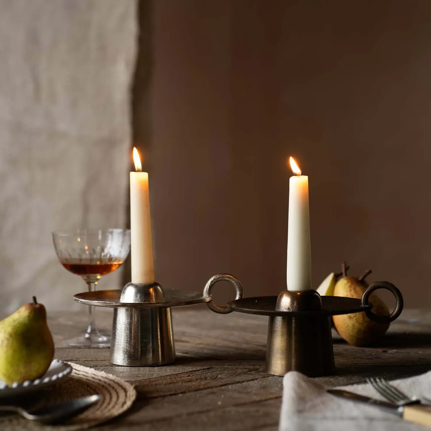 Rest Candle Holder - Gold, Metal