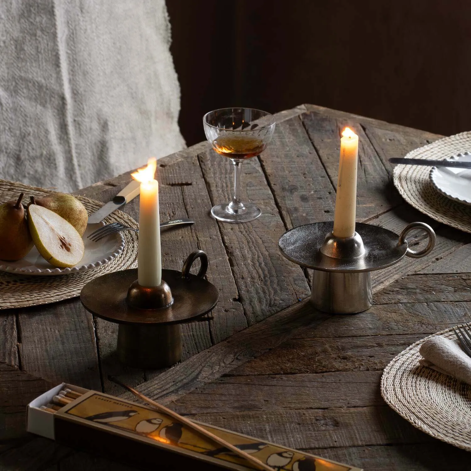 Rest Candle Holder - Gold, Metal