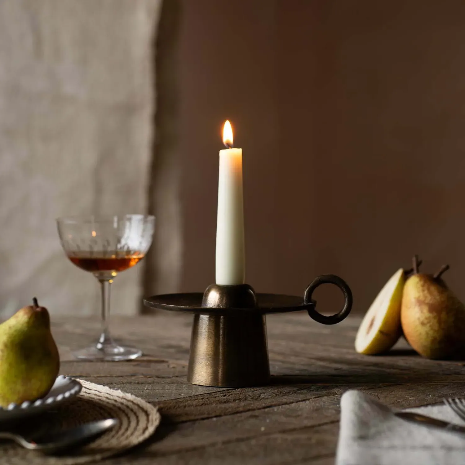 Rest Candle Holder - Gold, Metal image