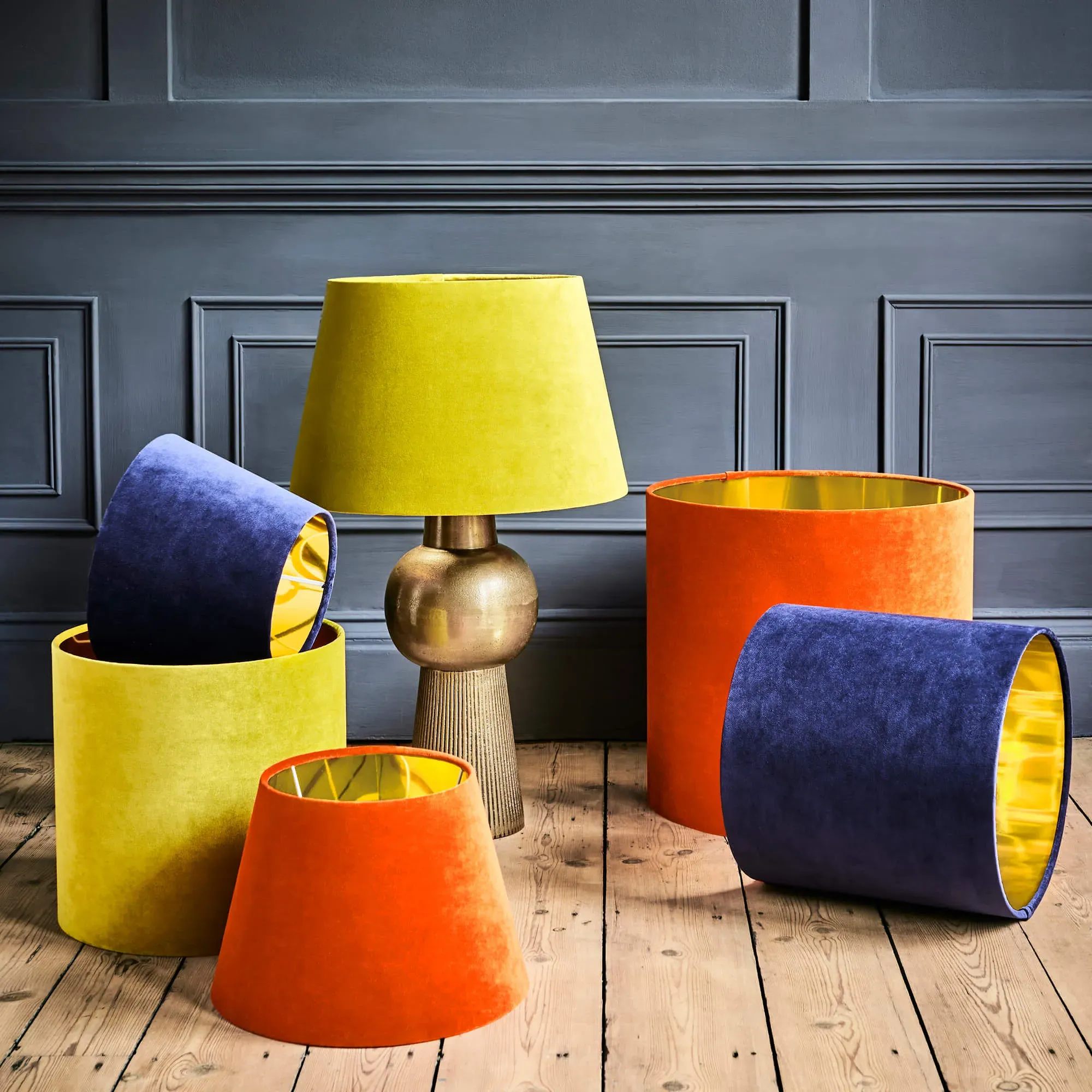 Retro Pistachio 10" Lamp Shade - Green, Velvet