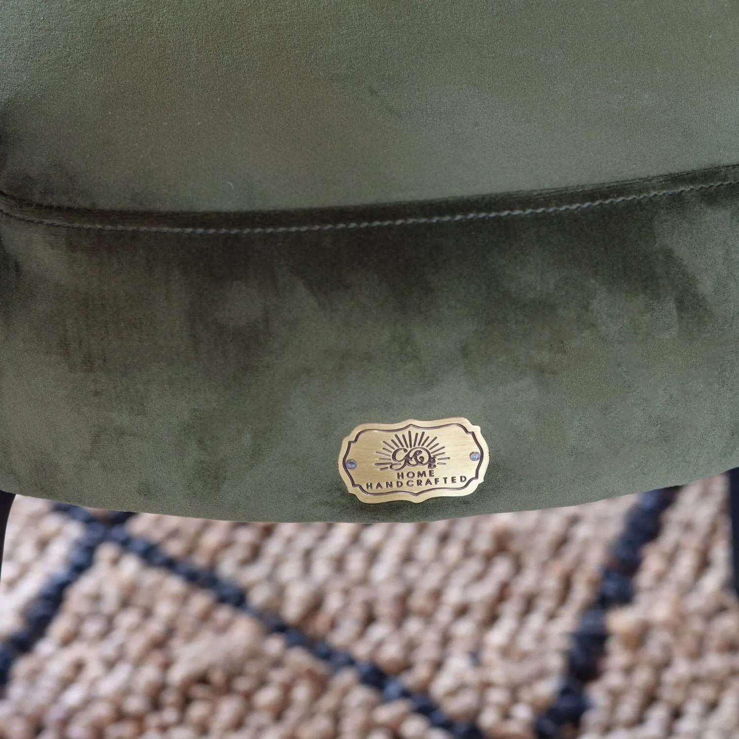 Rigby Dining Chair - Moss Green, Velvet