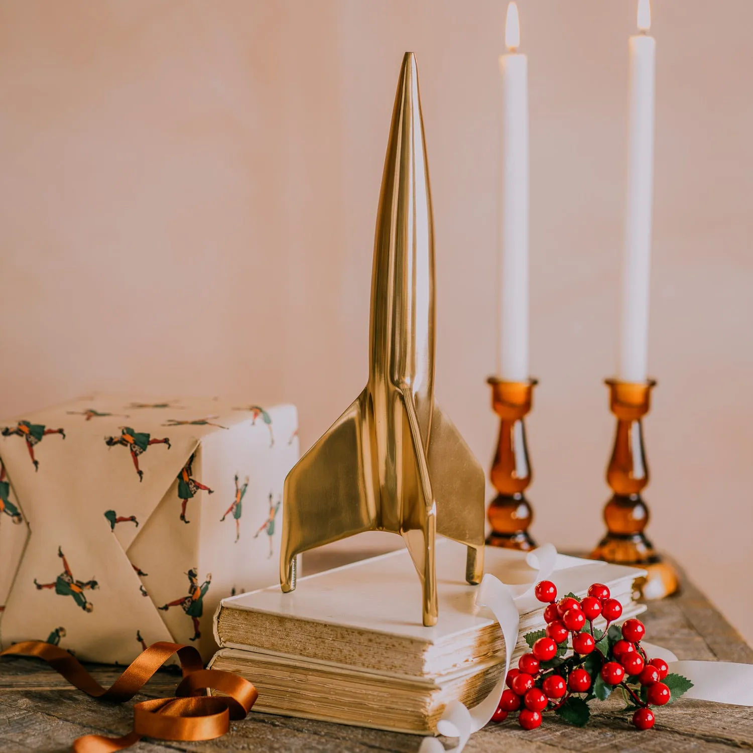 Rocket Statue - Brass, Aluminium image