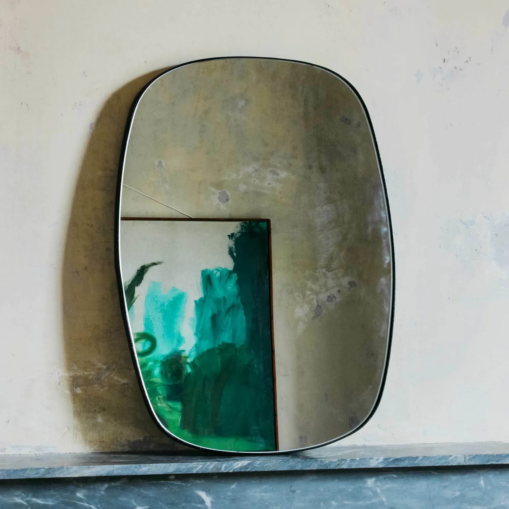 Ronnie Wide Mirror - Black, Metal