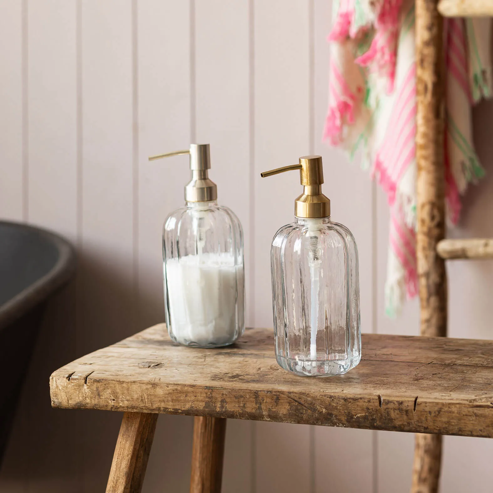 Rosalie Lotion Dispenser - Antique Silver