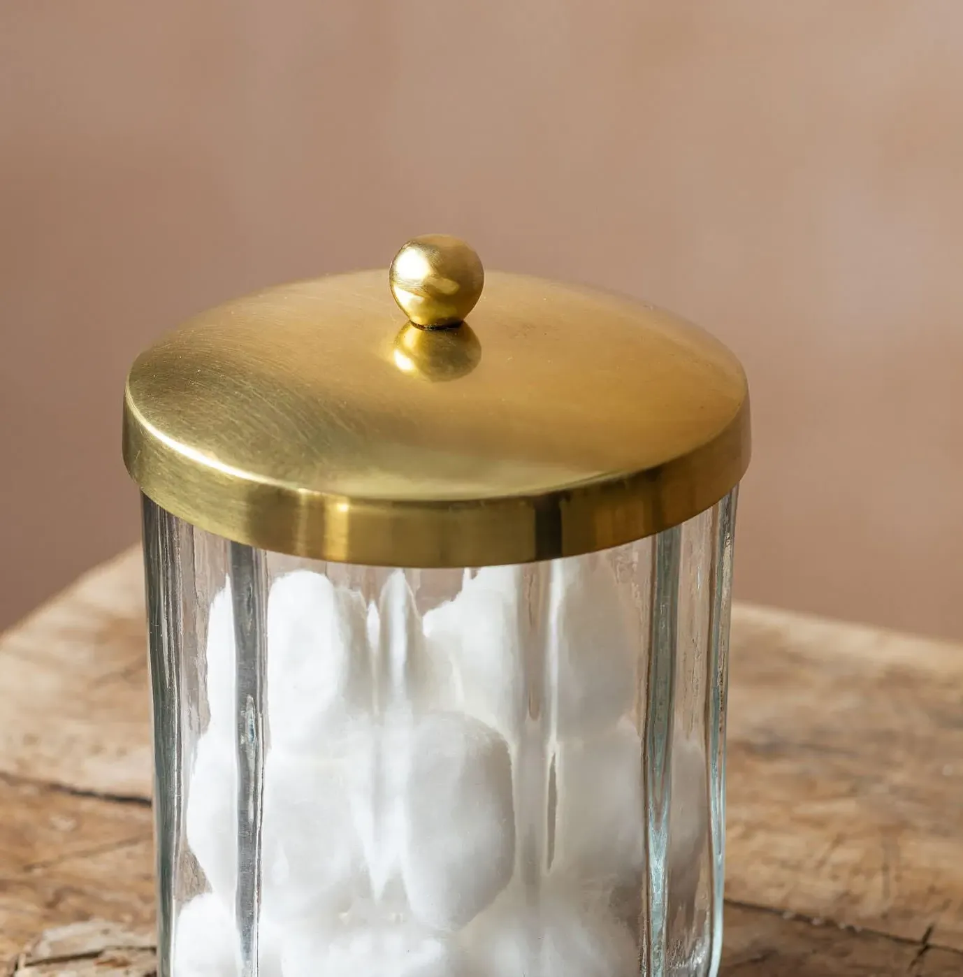 Rosalie Storage Container - Antique Gold, Glass